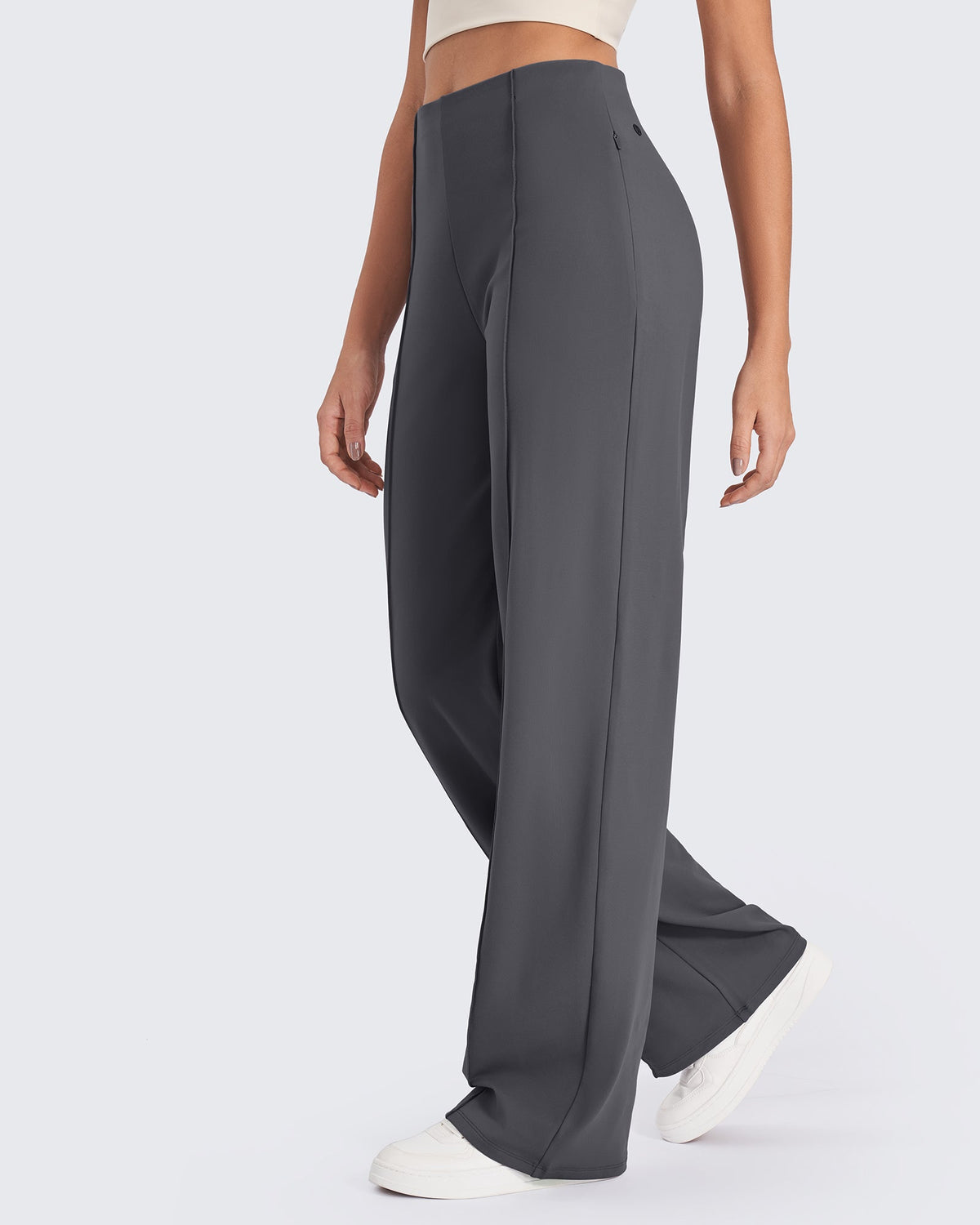 G4Free - EverGoing Front Pleats Wide Leg Pants -GF24J276AA-S