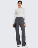 G4Free - EverGoing Front Pleats Wide Leg Pants -GF24J276AA-S