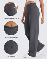 G4Free - EverGoing Front Pleats Wide Leg Pants -GF24J276AA-S