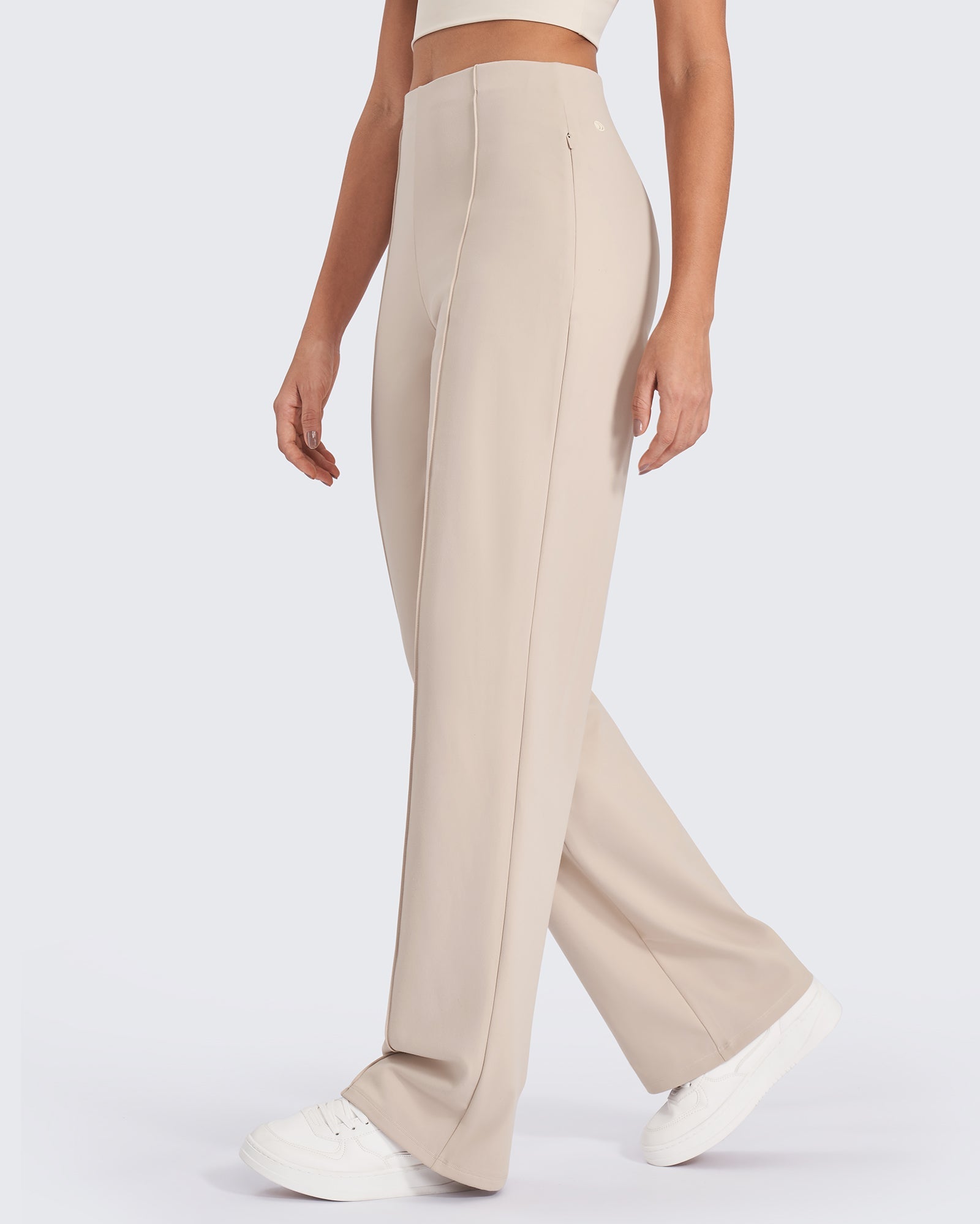 G4Free - EverGoing Front Pleats Wide Leg Pants -GF24J276EA-S