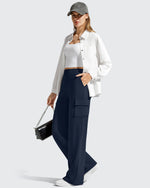 G4Free - EverGoing High-Waist 4 Pockets Wide Leg Cargo Pants -GF26J798A001A-S