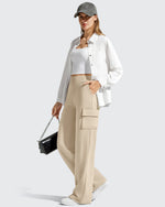 G4Free - EverGoing High-Waist 4 Pockets Wide Leg Cargo Pants -GF26J798A001A-S
