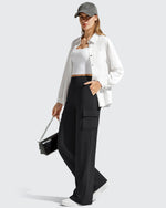 G4Free - EverGoing High-Waist 4 Pockets Wide Leg Cargo Pants -GF26J798A001A-S