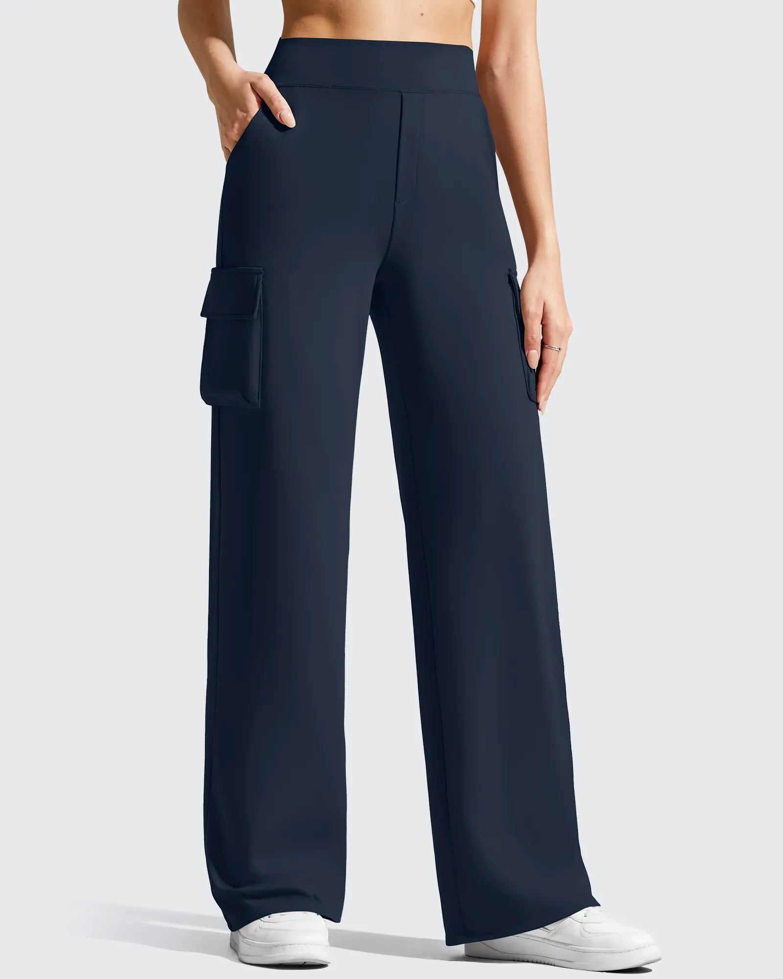G4Free - EverGoing High-Waist 4 Pockets Wide Leg Cargo Pants -GF26J798A001A-S