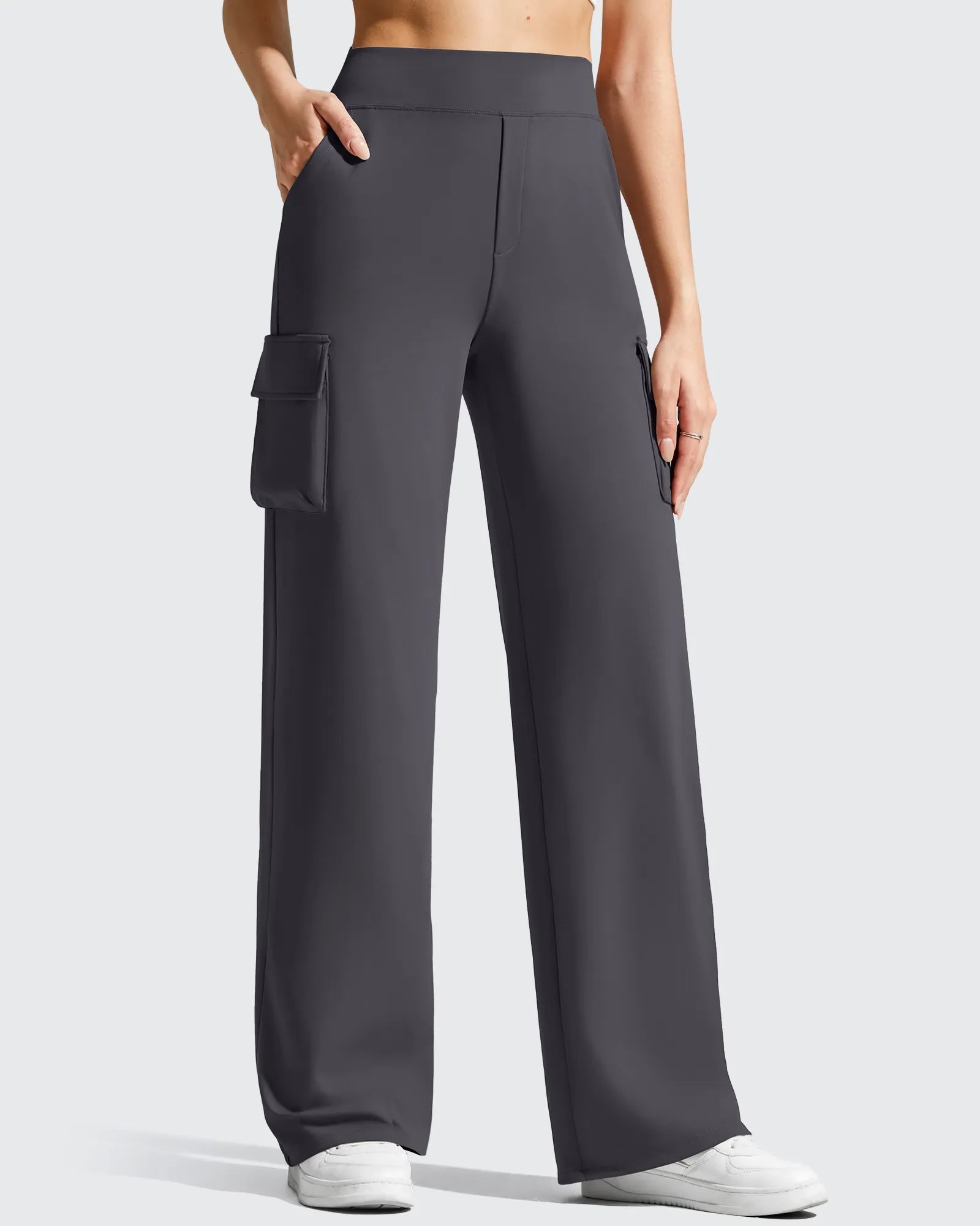 G4Free - EverGoing High-Waist 4 Pockets Wide Leg Cargo Pants -GF26J798A001A-S