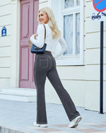 G4Free - EverGoing High Waist Flare Work Pants 4 Pockets -GF23A168AA-S