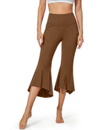 G4Free - EverGoing High-Waist Ruffle Yoga Casual Capri Pants -GF23A140AA-S