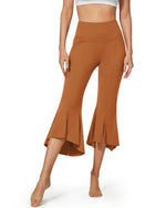 G4Free - EverGoing High-Waist Ruffle Yoga Casual Capri Pants -GF23A140HA-S
