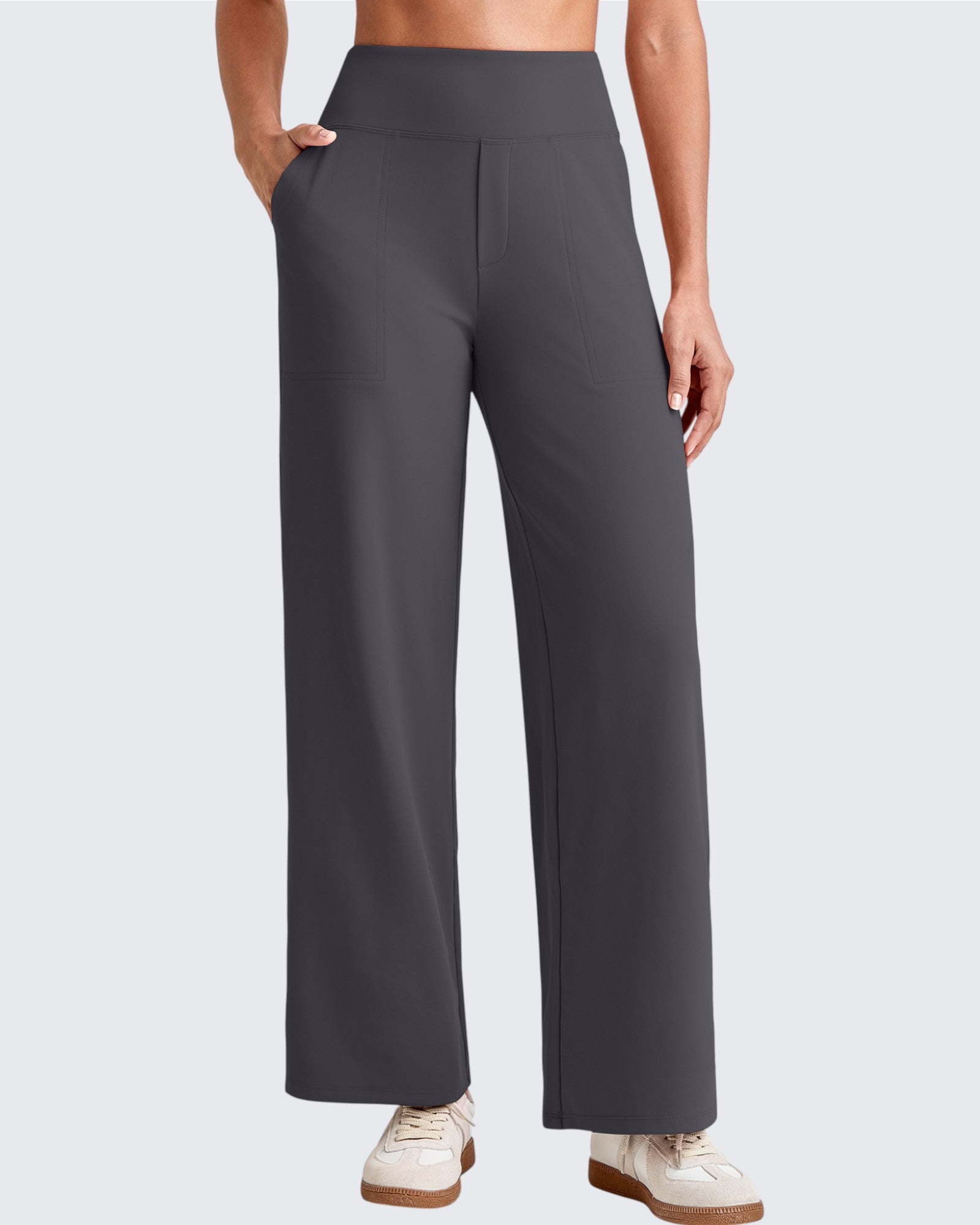 G4Free - EverGoing High Waist Stretch Dressy Cropped Pants Petite -GF25J463BF-XS
