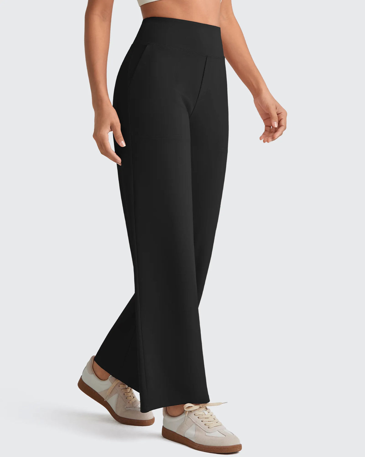 G4Free - EverGoing High Waist Stretch Dressy Cropped Pants Petite -GF25J463BF-XS