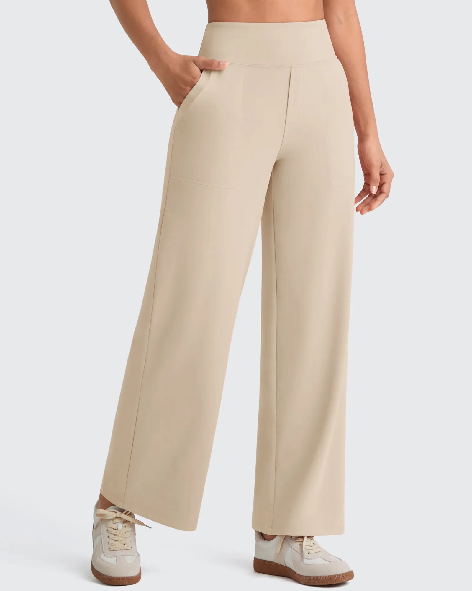 G4Free - EverGoing High Waist Stretch Dressy Cropped Pants Tall -GF25J469AF-XS
