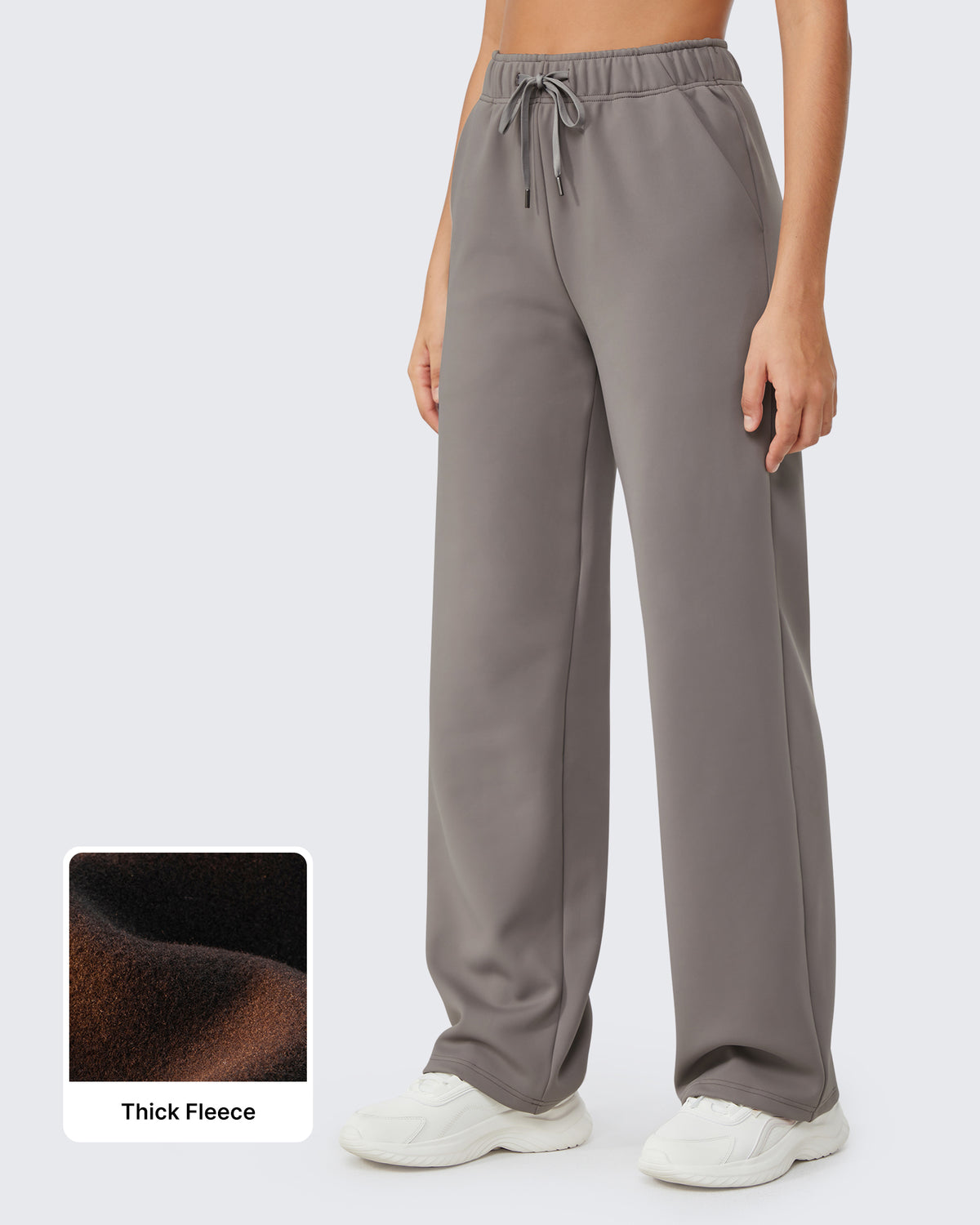G4Free - EverGoing Loose Fleece Lined Drawstring Casual Pants -GF23J163CA-S