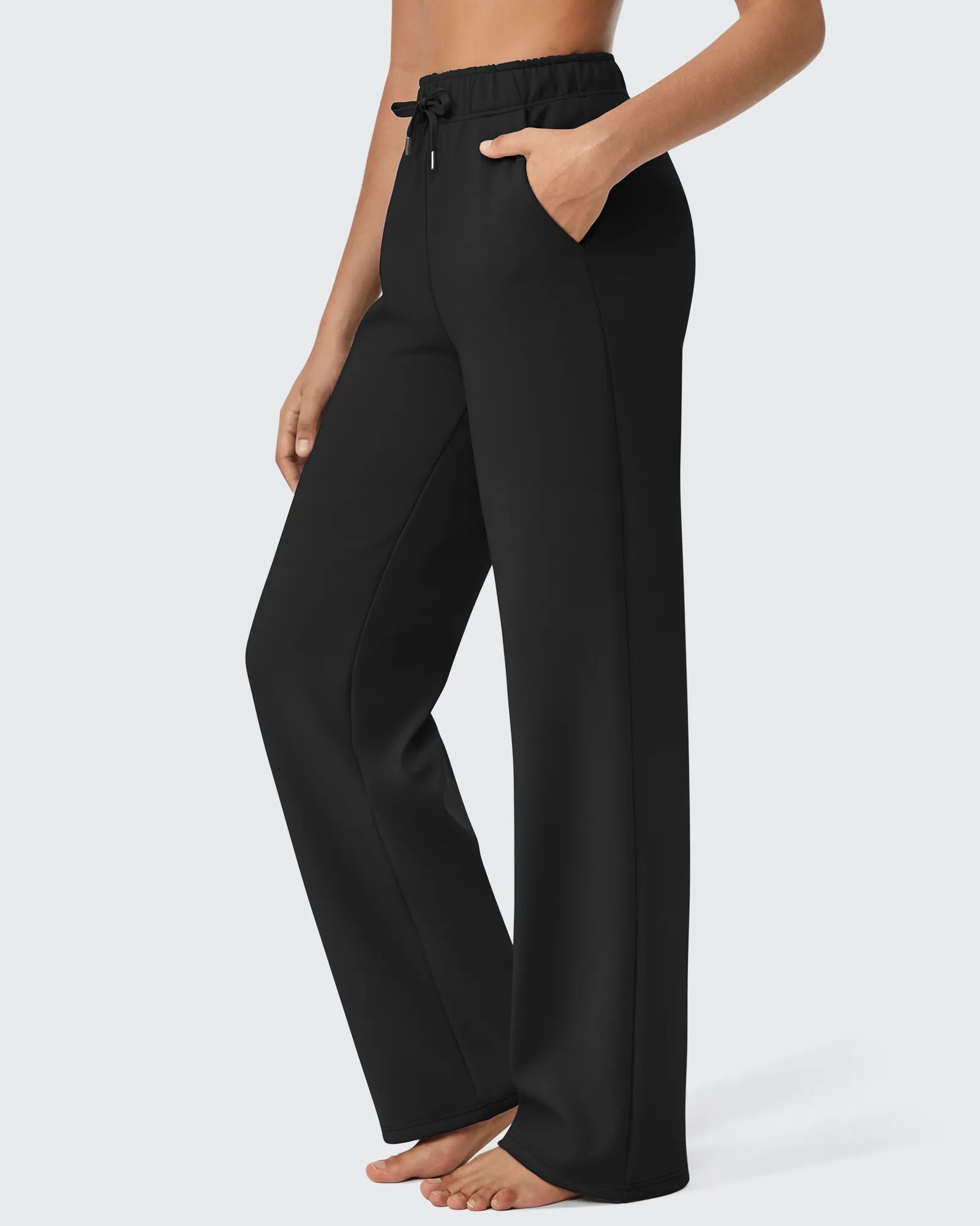 G4Free - EverGoing Loose Fleece Lined Drawstring Casual Pants -GF23J163CA-S
