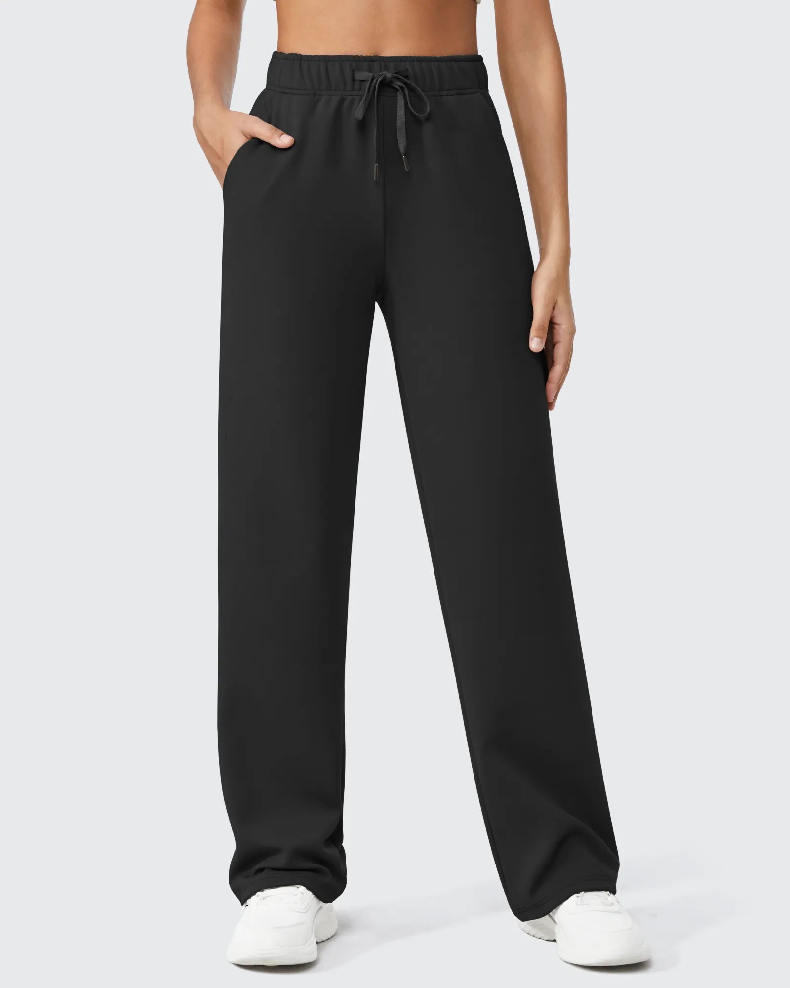 G4Free - EverGoing Loose Fleece Lined Drawstring Casual Pants -GF23J163CA-S