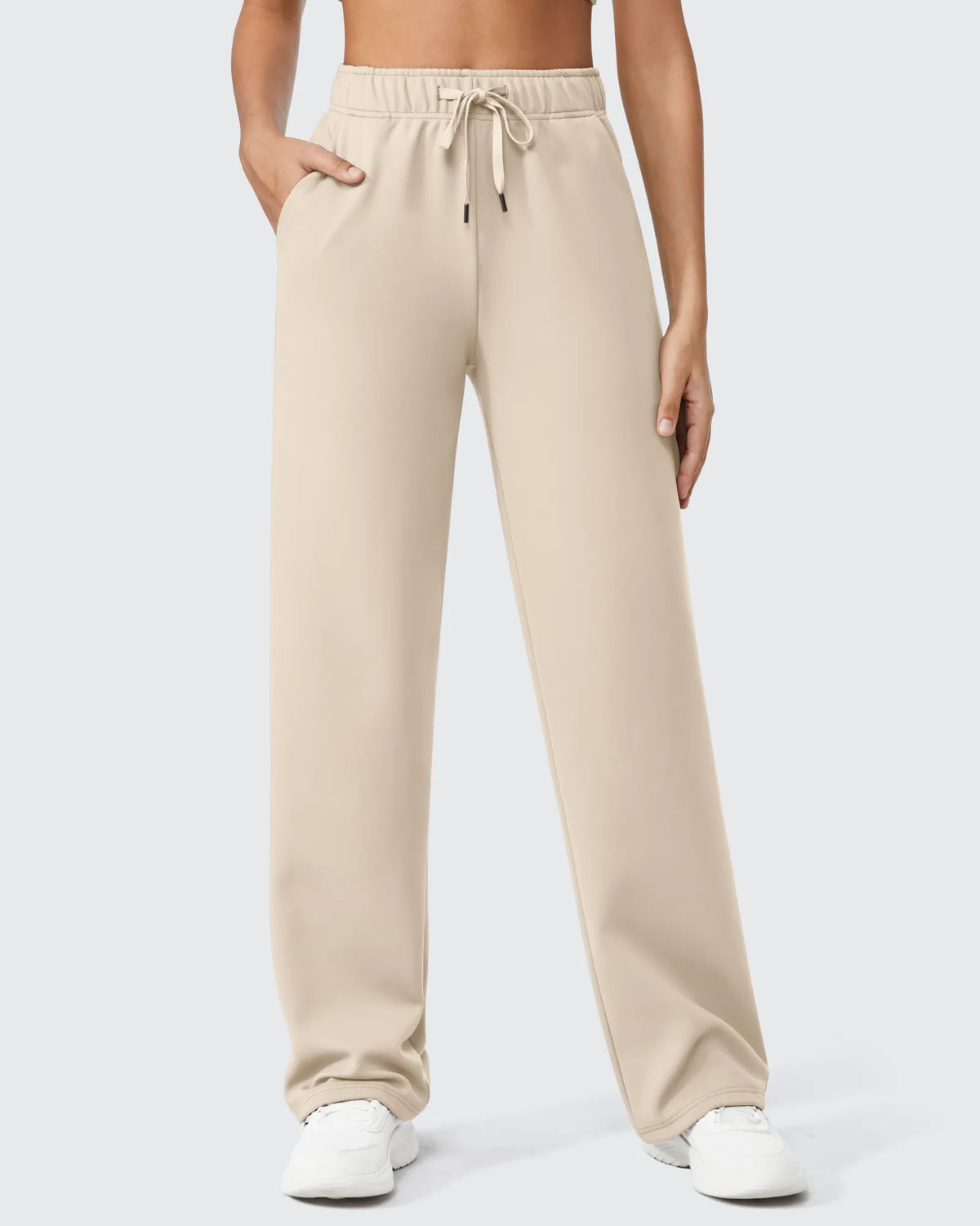 G4Free - EverGoing Loose Fleece Lined Drawstring Casual Pants -GF23J163CA-S