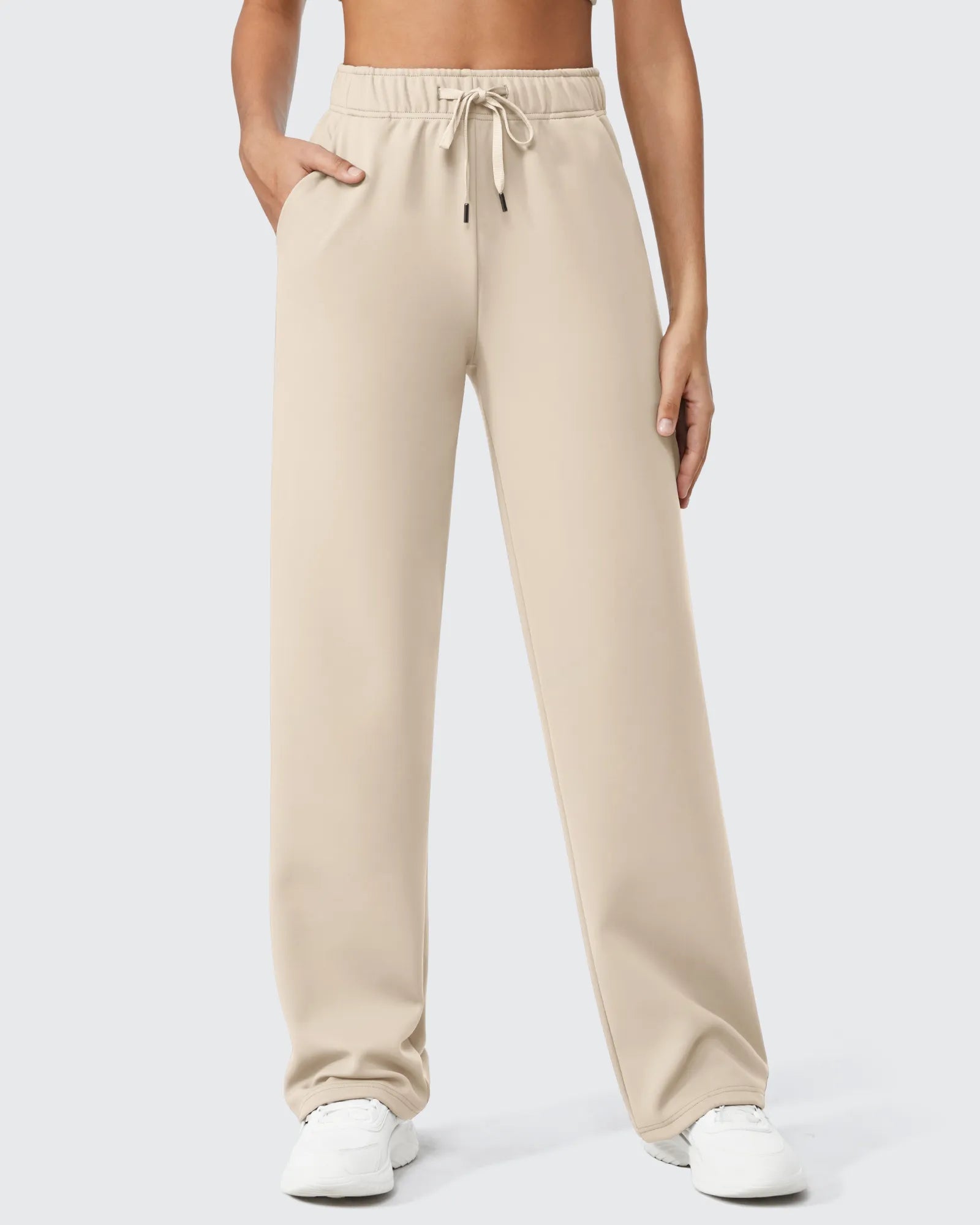G4Free - EverGoing Loose Fleece Lined Drawstring Casual Pants -GF23J163CA-S