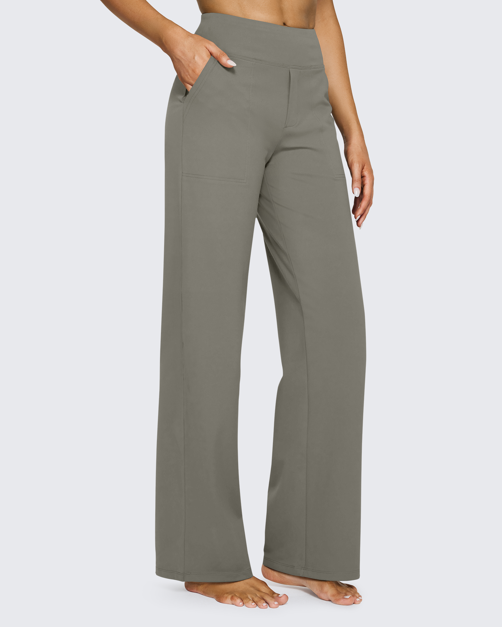 G4Free - EverGoing Loose High-Waist Business Casual Pants 33'' -GF23J184AF-XS