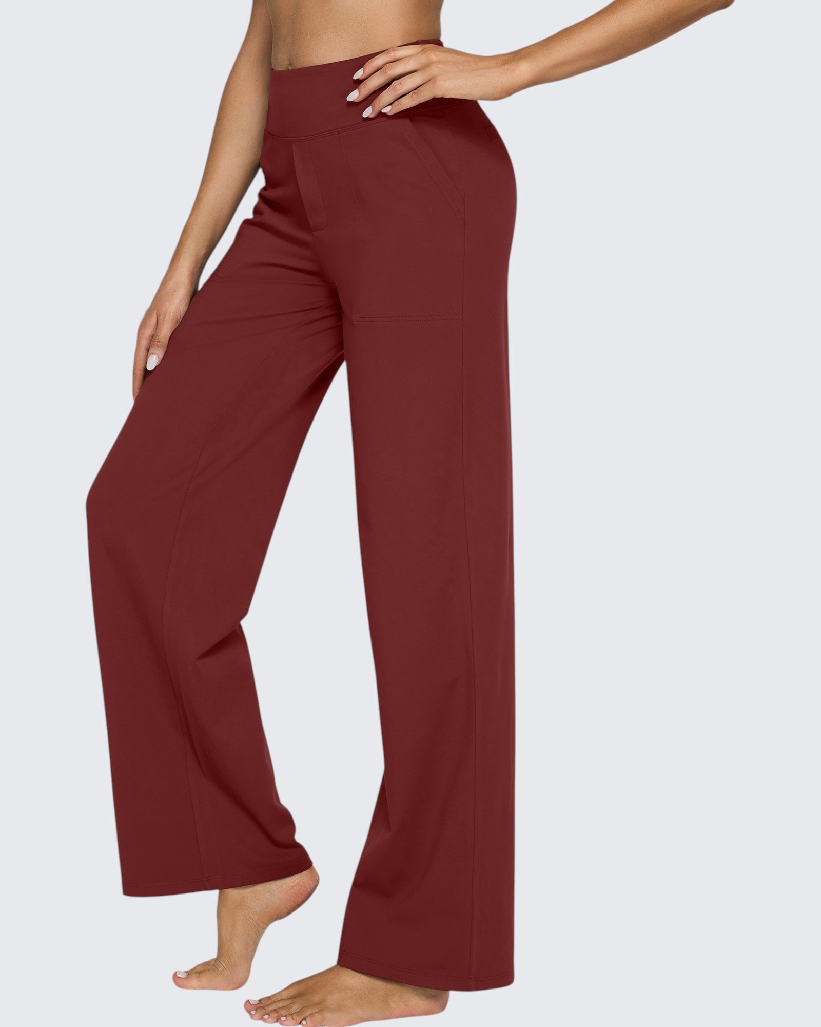 G4Free - EverGoing Loose High-Waist Business Casual Pants 35'' -GF25J474DA-S