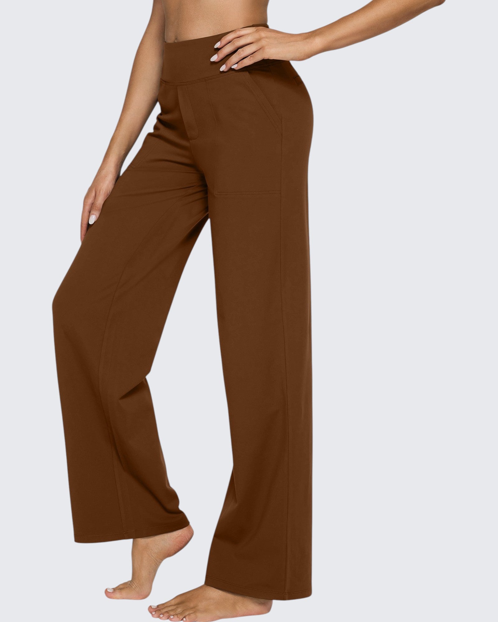 G4Free - EverGoing Loose High-Waist Business Casual Pants 35'' -GF25J474DA-S