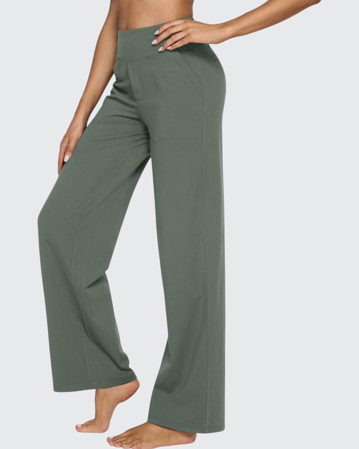 G4Free - EverGoing Loose High-Waist Business Casual Pants 35'' -GF25J474FA-S