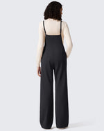 G4Free - EverGoing Maternity Adjustable Strap Wide Leg Rompers -GF25PY674AF-XS