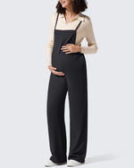 G4Free - EverGoing Maternity Adjustable Strap Wide Leg Rompers -GF25PY674AF-XS