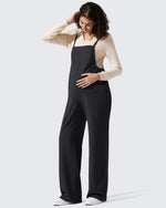 G4Free - EverGoing Maternity Adjustable Strap Wide Leg Rompers -GF25PY674AF-XS