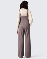 G4Free - EverGoing Maternity Adjustable Strap Wide Leg Rompers -GF25PY674AF-XS
