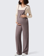 G4Free - EverGoing Maternity Adjustable Strap Wide Leg Rompers -GF25PY674AF-XS
