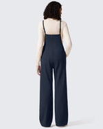 G4Free - EverGoing Maternity Adjustable Strap Wide Leg Rompers -GF25PY674AF-XS