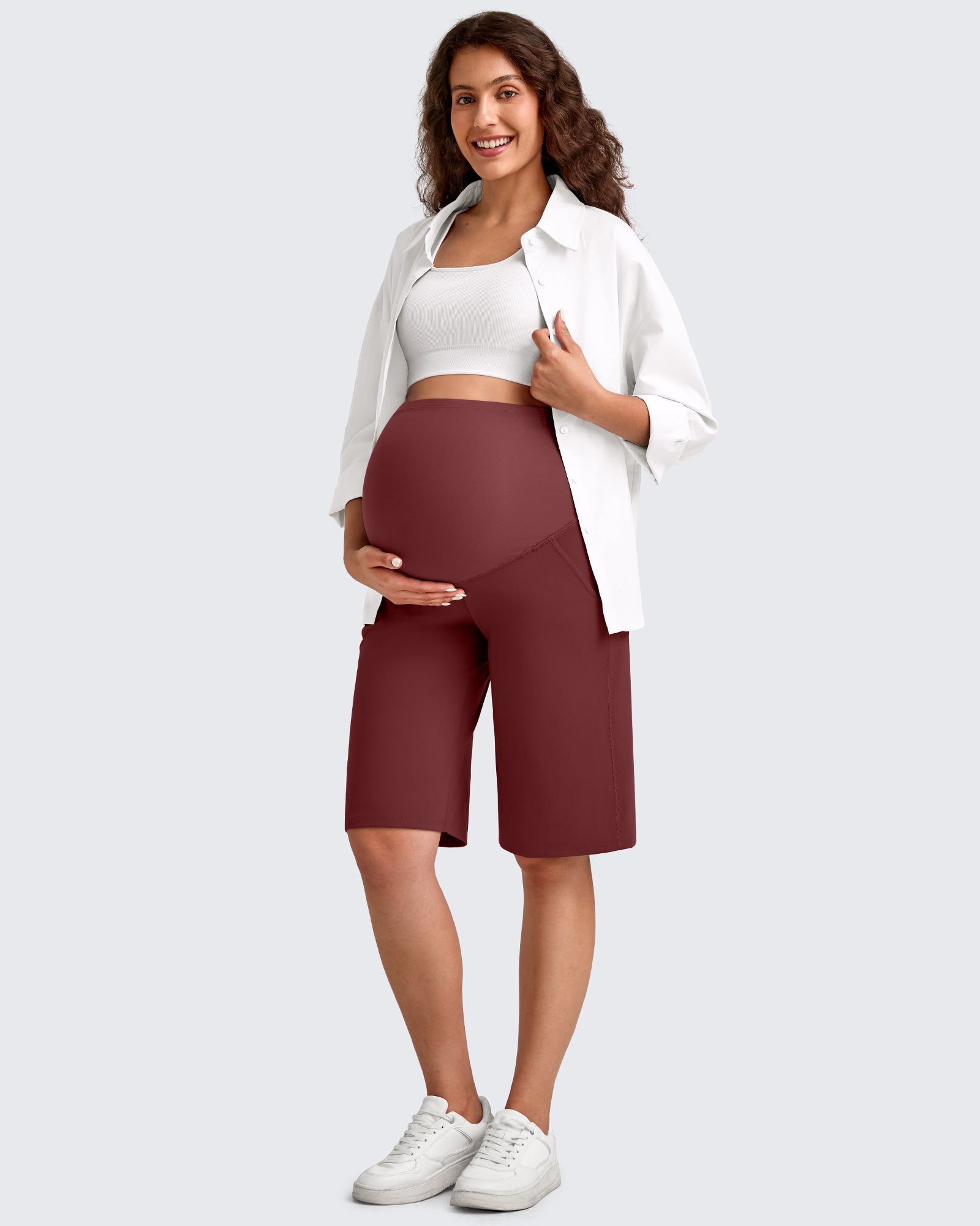 G4Free - EverGoing Maternity Athletic Bermuda Shorts 12'' -GF25EY508AA-S