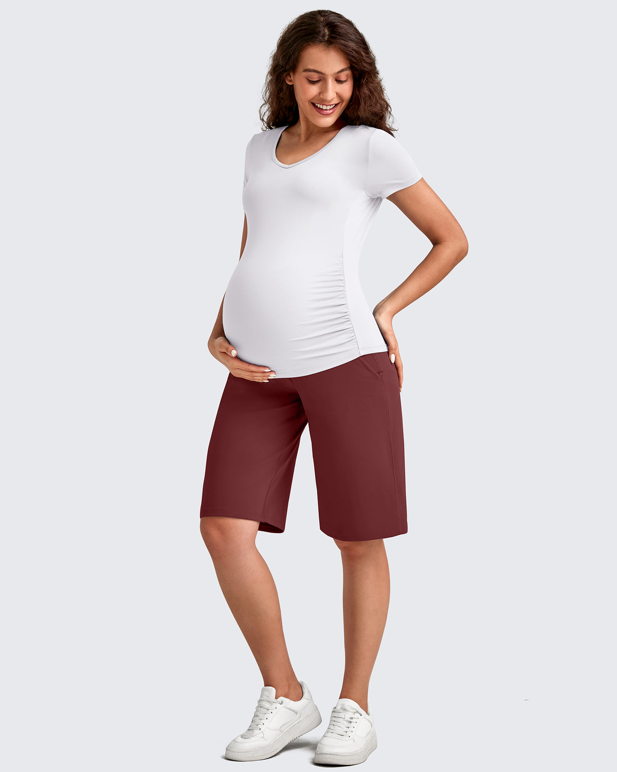 G4Free - EverGoing Maternity Athletic Bermuda Shorts 12'' -GF25EY508AA-S