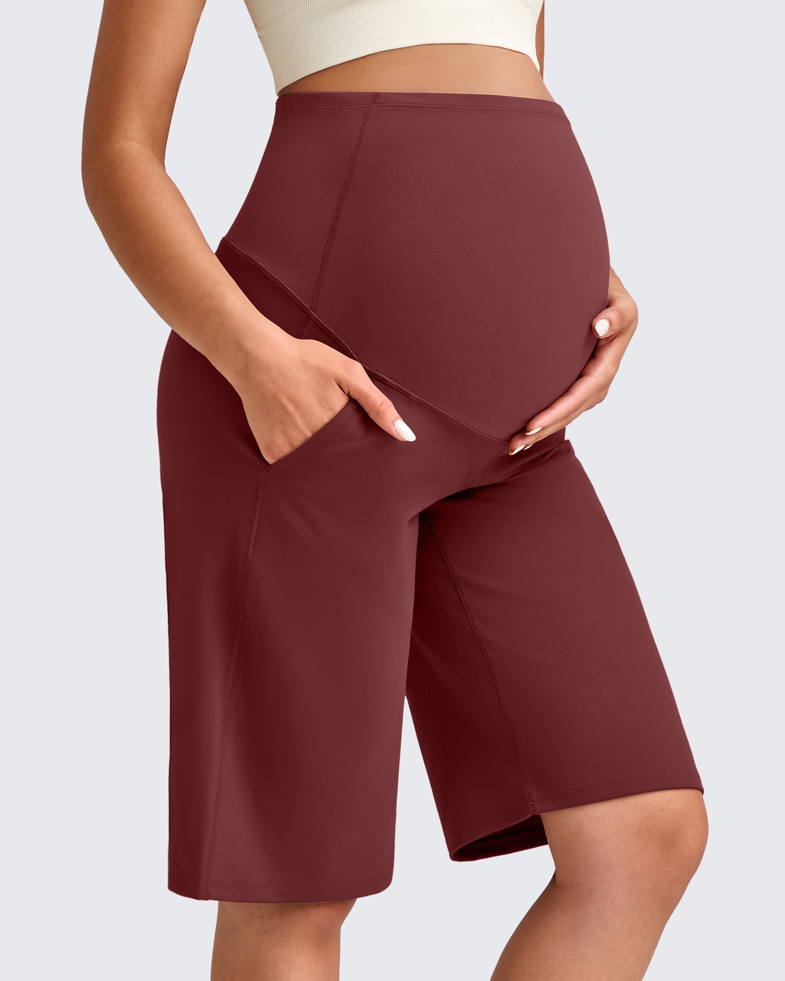 G4Free - EverGoing Maternity Athletic Bermuda Shorts 12'' -GF25EY508AA-S
