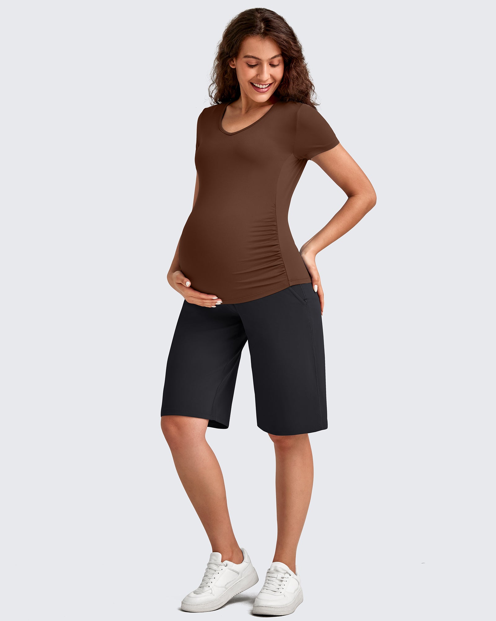 G4Free - EverGoing Maternity Athletic Bermuda Shorts 12'' -GF25EY508AA-S