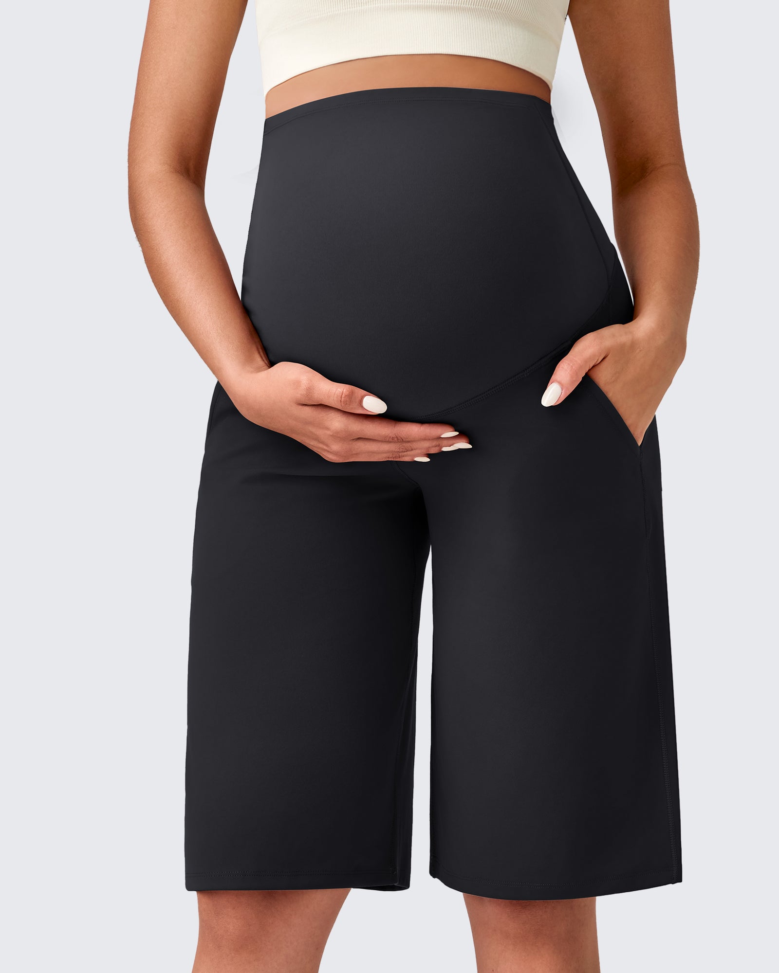 G4Free - EverGoing Maternity Athletic Bermuda Shorts 12'' -GF25EY508AA-S