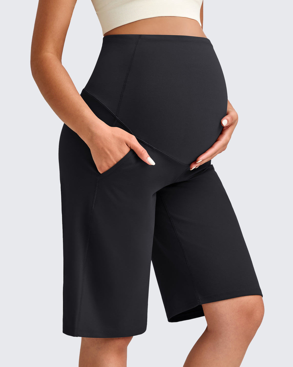 G4Free - EverGoing Maternity Athletic Bermuda Shorts 12'' -GF25EY508AA-S