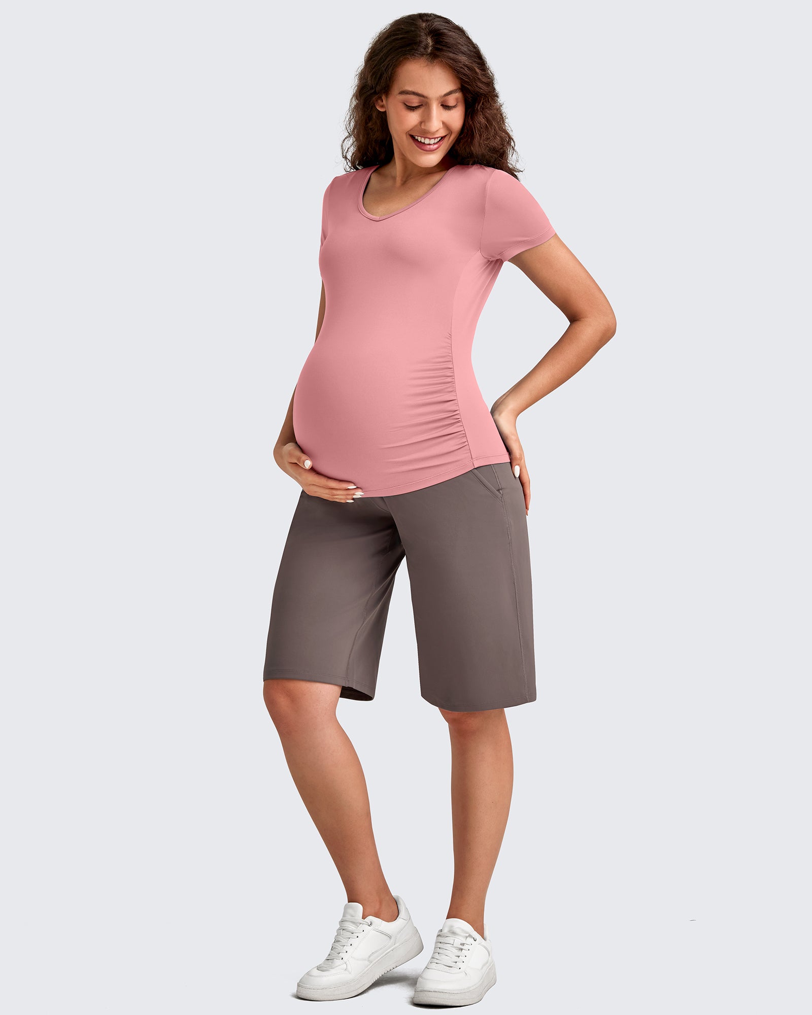 G4Free - EverGoing Maternity Athletic Bermuda Shorts 12'' -GF25EY508AA-S