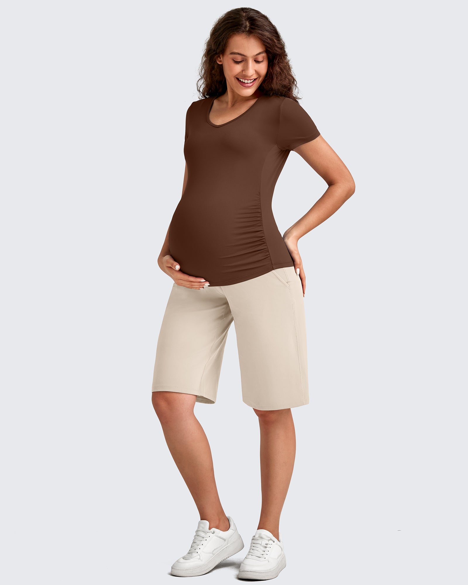 G4Free - EverGoing Maternity Athletic Bermuda Shorts 12'' -GF25EY508AA-S