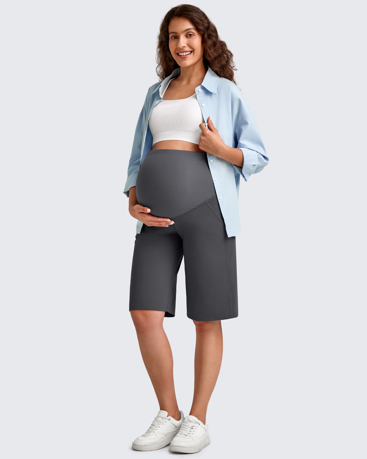 G4Free - EverGoing Maternity Athletic Bermuda Shorts 12'' -GF25EY508AA-S