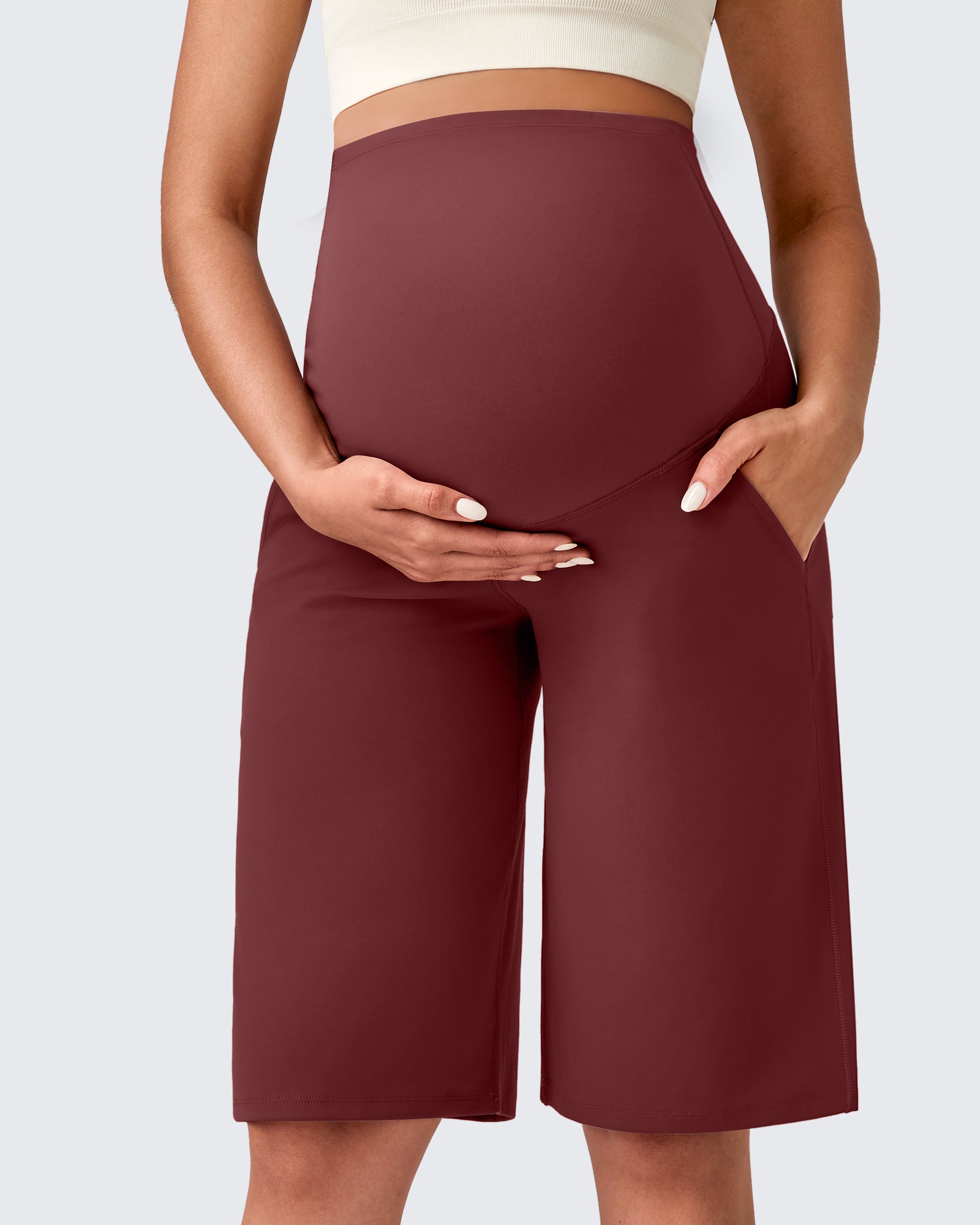 G4Free - EverGoing Maternity Athletic Bermuda Shorts 12'' -GF25EY508FA-S