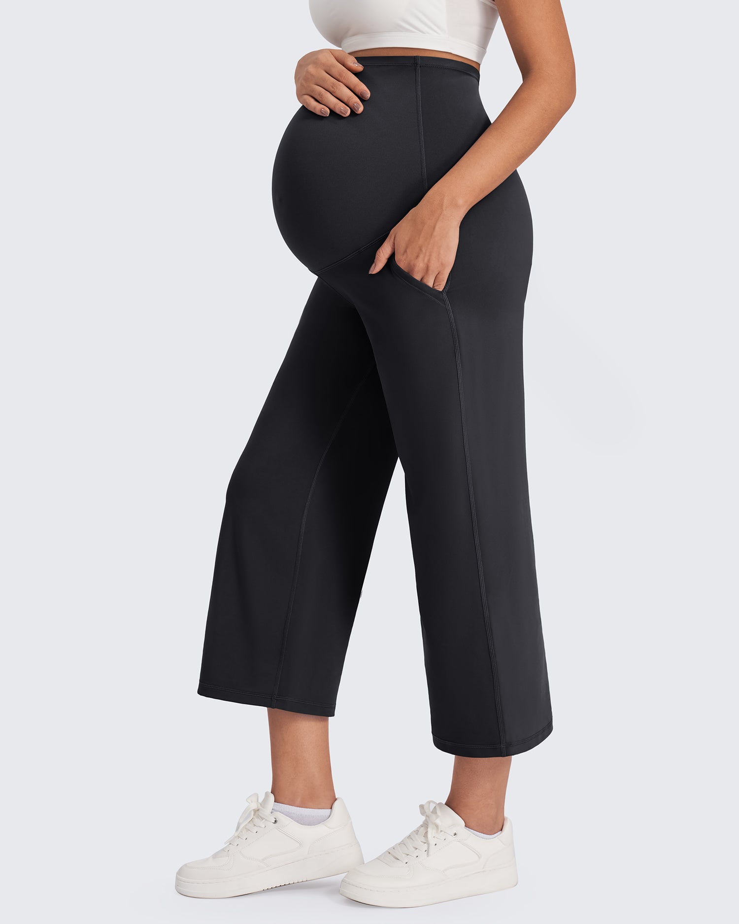 G4Free - EverGoing Maternity Capris Cropped Yoga Pants 21'' -GF25J307AA-S
