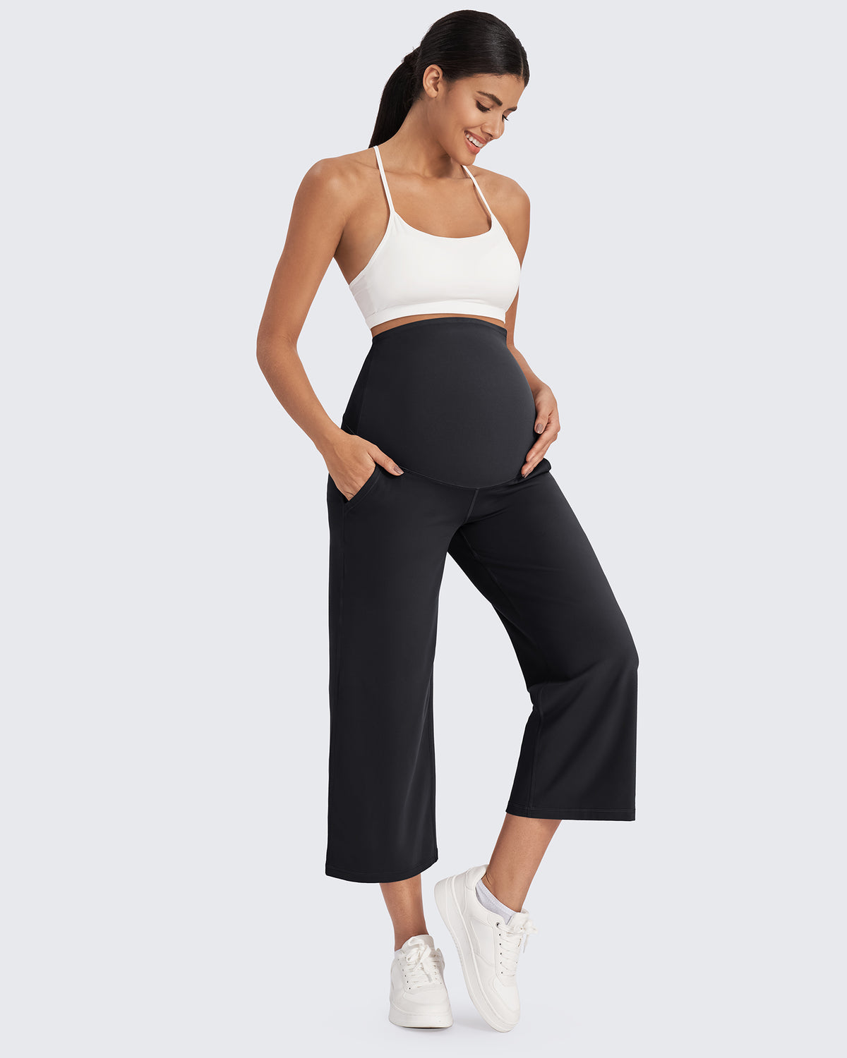 G4Free - EverGoing Maternity Capris Cropped Yoga Pants 21'' -GF25J307AA-S