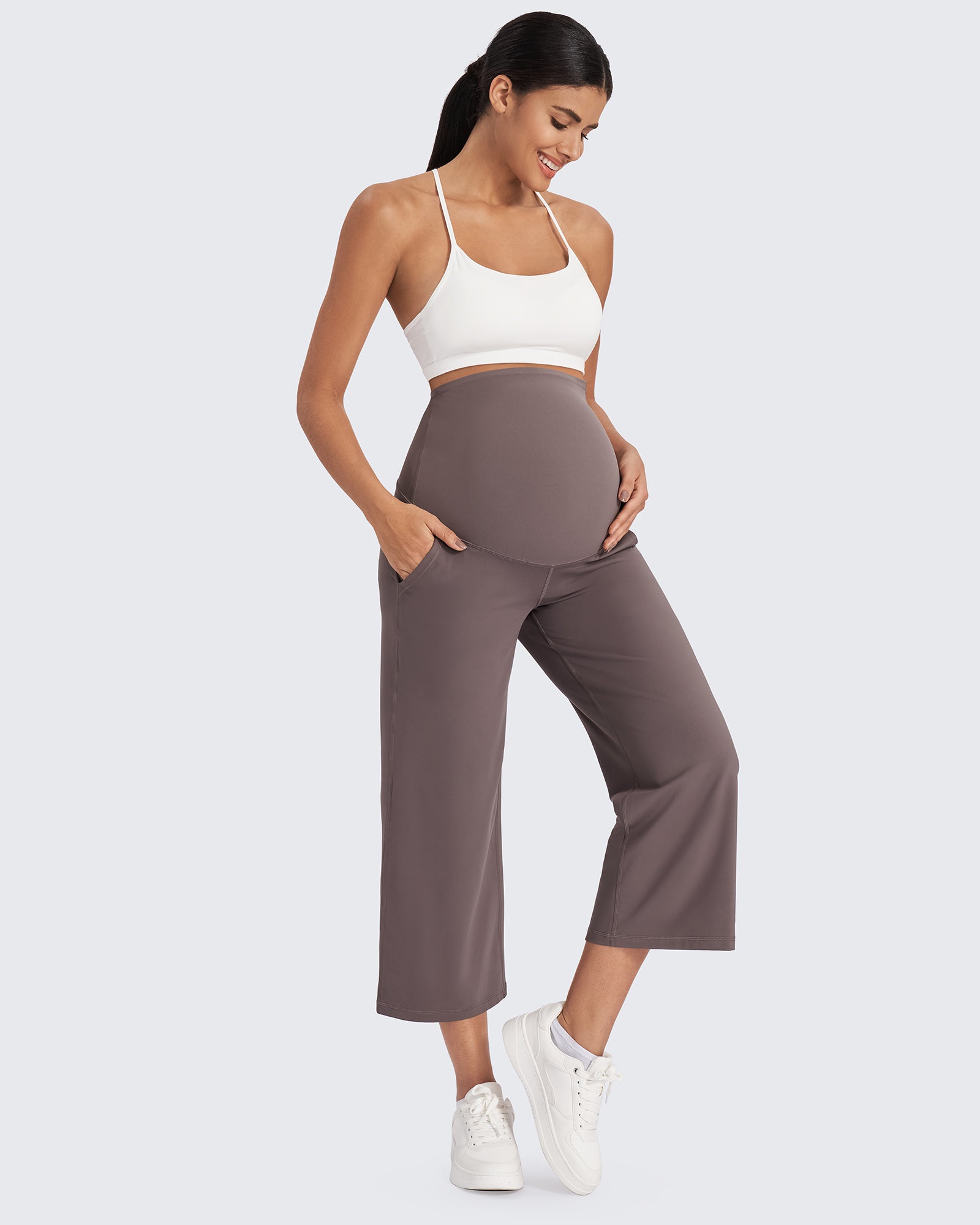 G4Free - EverGoing Maternity Capris Cropped Yoga Pants 21'' -GF25J307AA-S