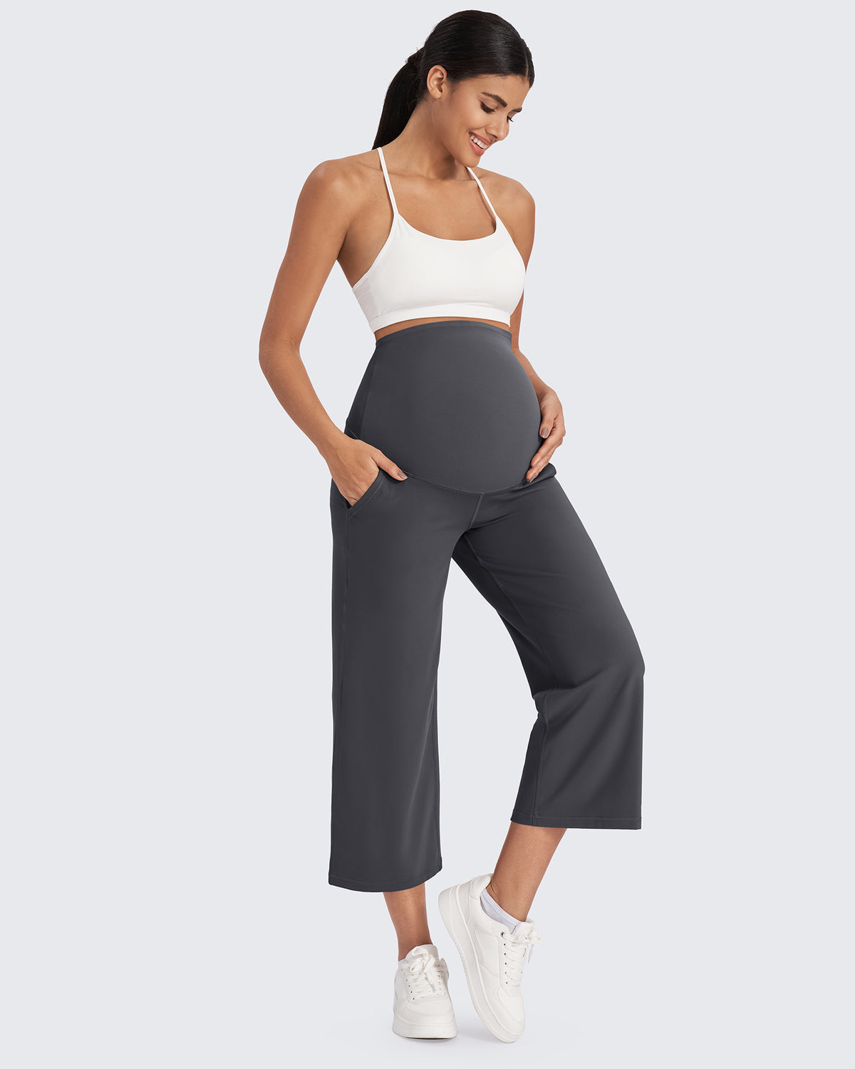 G4Free - EverGoing Maternity Capris Cropped Yoga Pants 21'' -GF25J307AA-S
