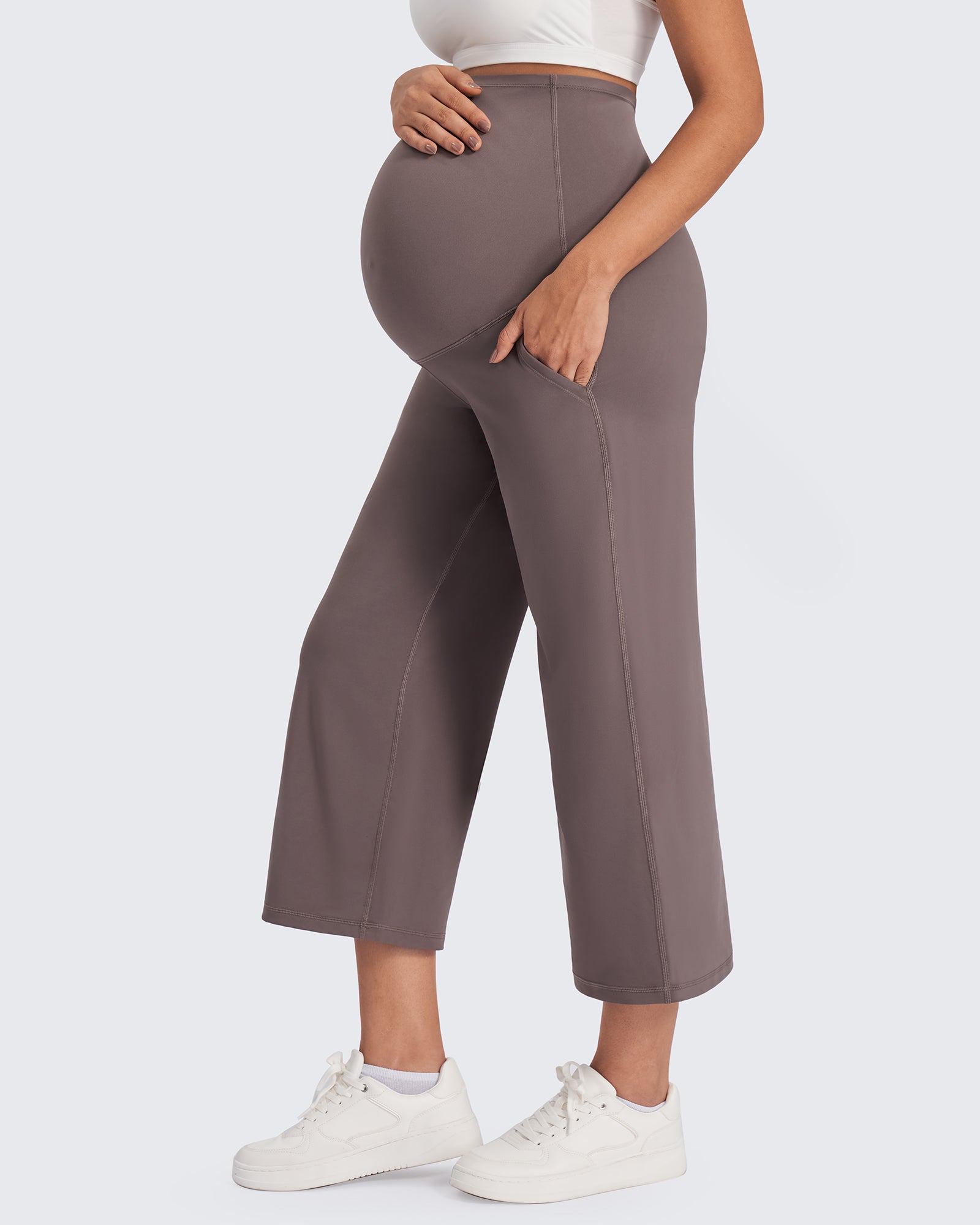 G4Free - EverGoing Maternity Capris Cropped Yoga Pants 21'' -GF25J307DA-S