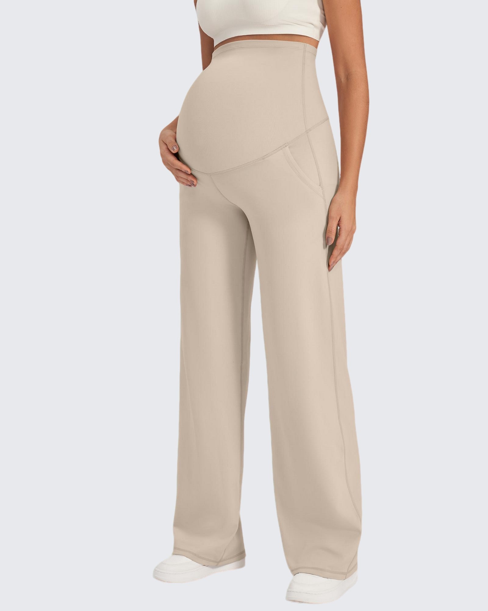 G4Free - EverGoing Maternity Stretch Wide Leg Pants -GF24J289AA-S
