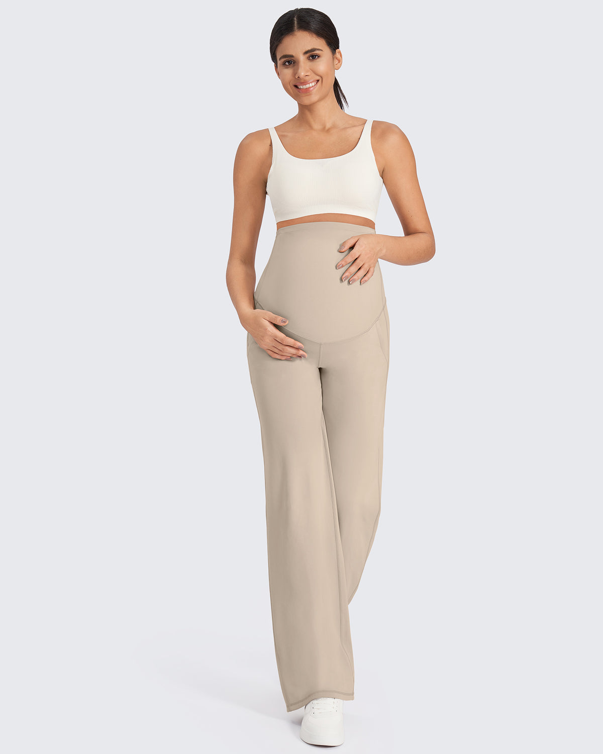 G4Free - EverGoing Maternity Stretch Wide Leg Pants -GF24J289AA-S