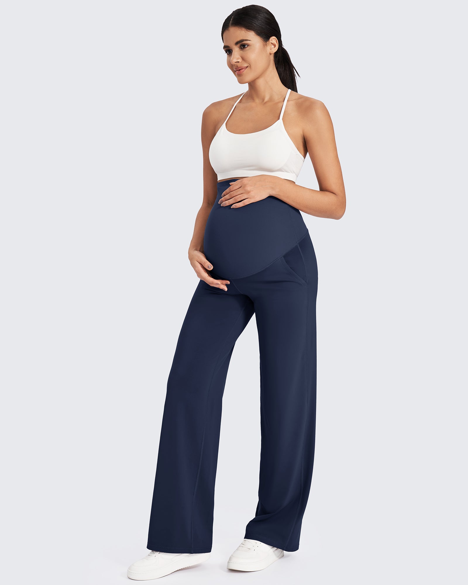 G4Free - EverGoing Maternity Stretch Wide Leg Pants -GF24J289AA-S