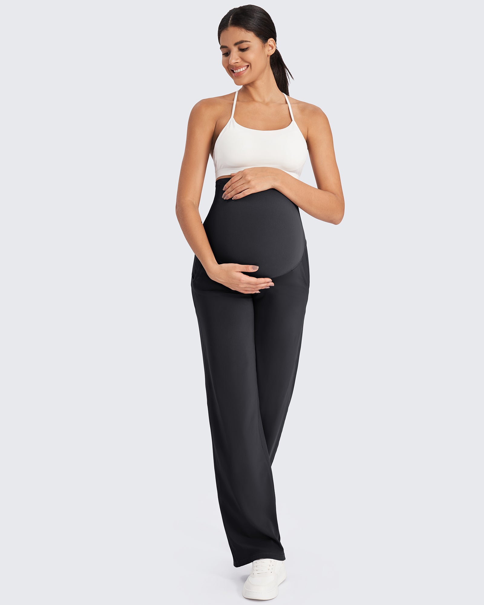 G4Free - EverGoing Maternity Stretch Wide Leg Pants -GF24J289AA-S