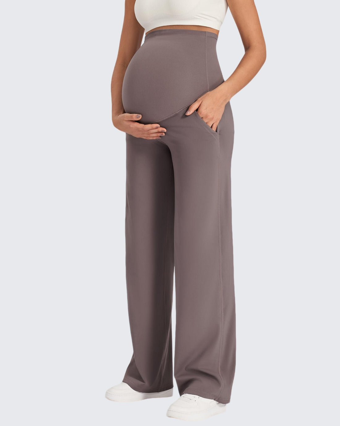 G4Free - EverGoing Maternity Stretch Wide Leg Pants -GF24J289BA-S